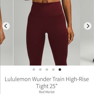 Lululemon wunder train leggings - size 4